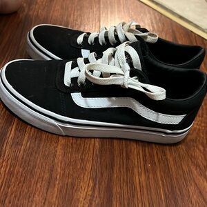 Black and white vans